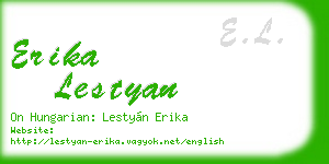 erika lestyan business card